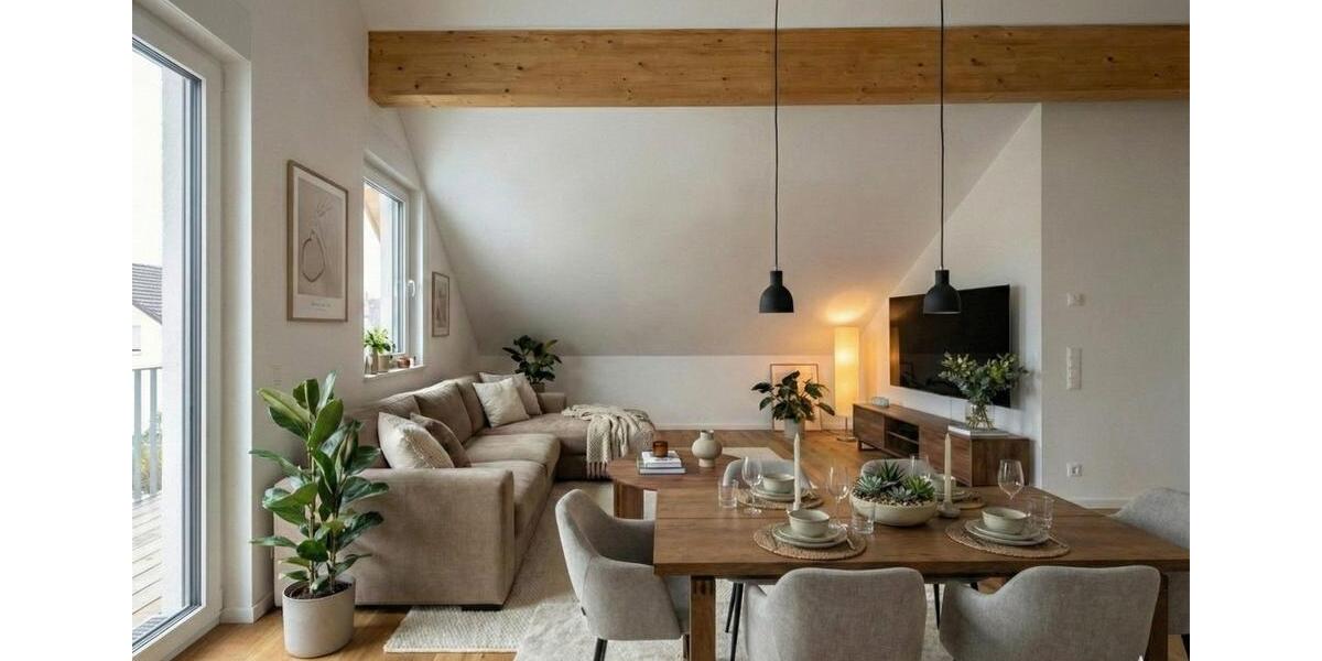 Erstbezug! Exklusives Wohnen im DG: 3-Zimmer, 5m Deckenhöhe, KfW 40, Klimaanlage, EBK & Südbalkon 3 zimmer