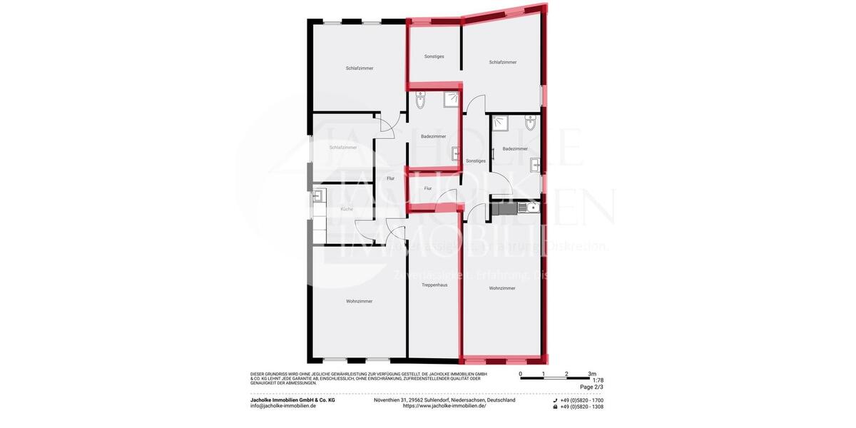Etagenwohnung Bergen an der Dumme - 2 Zimmer, 46 m&sup2;, 400&euro; | Angebot:26545448