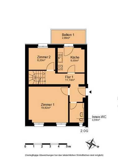 Maisonettenwohnung Zwickau Zwickau-Nord - 5 Zimmer, 107 m&sup2;, 619&euro; | Angebot:26263475