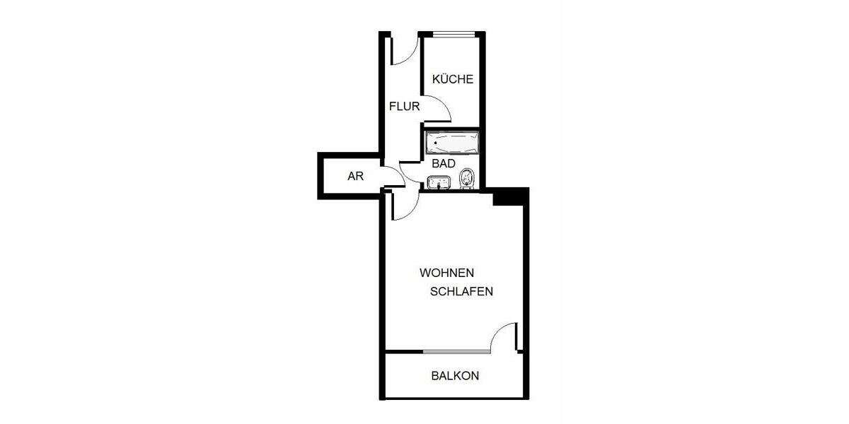 Etagenwohnung Molfsee - 1 Zimmer, 38 m&sup2;, 380&euro; | Angebot:26266075
