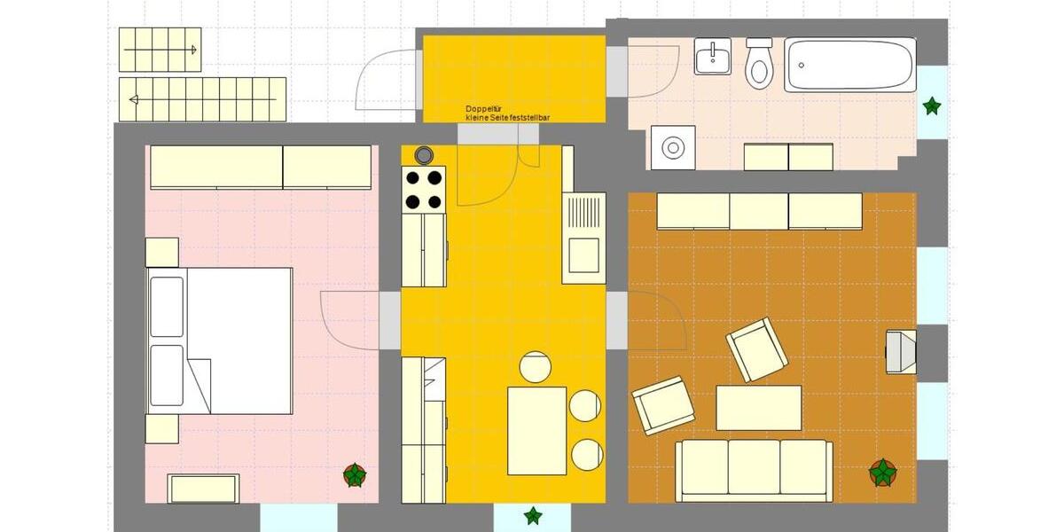 Erdgeschoßwohnung Gersdorf - 2 Zimmer, 57 m&sup2;, 300&euro; | Angebot:24627469