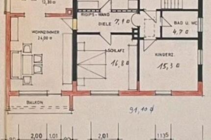 Wohnung Schorndorf - 3 Zimmer, 91 m&sup2;, 850&euro; | Angebot:24658305