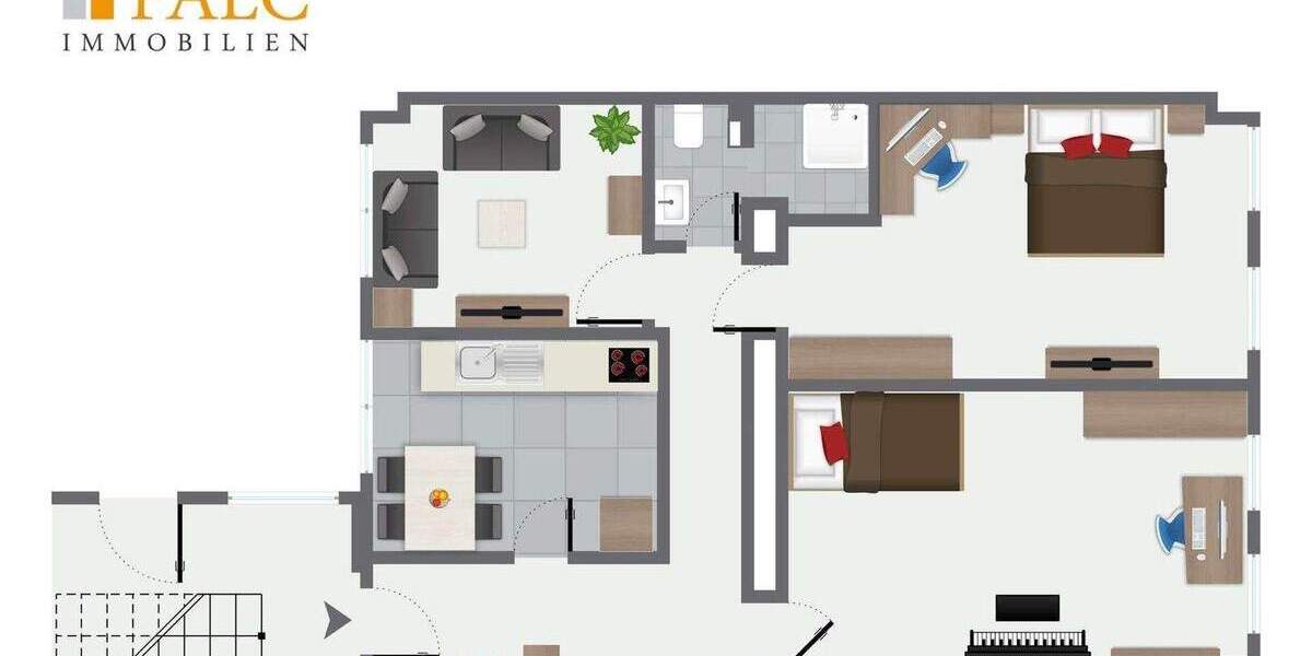 Etagenwohnung Aachen Aachen-Mitte - 3 Zimmer, 77 m&sup2;, 950&euro; | Angebot:24436974