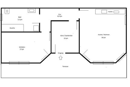 2,5 Zimmer 80qm Wohnung in 94327 Bogen 2.5 zimmer