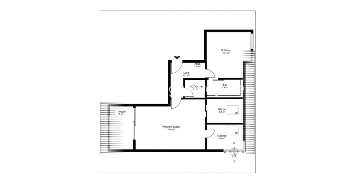 Etagenwohnung München Sendling-Westpark - 3 Zimmer, 73 m&sup2;, 1.600&euro; | Angebot:25229697