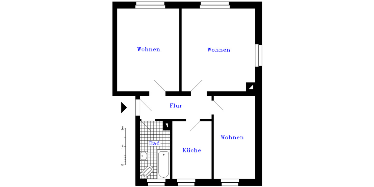 Wann dürfen wir Sie begrüßen? Neu sanierte 3-Raum-Wohnung in Greußen. 3 zimmer