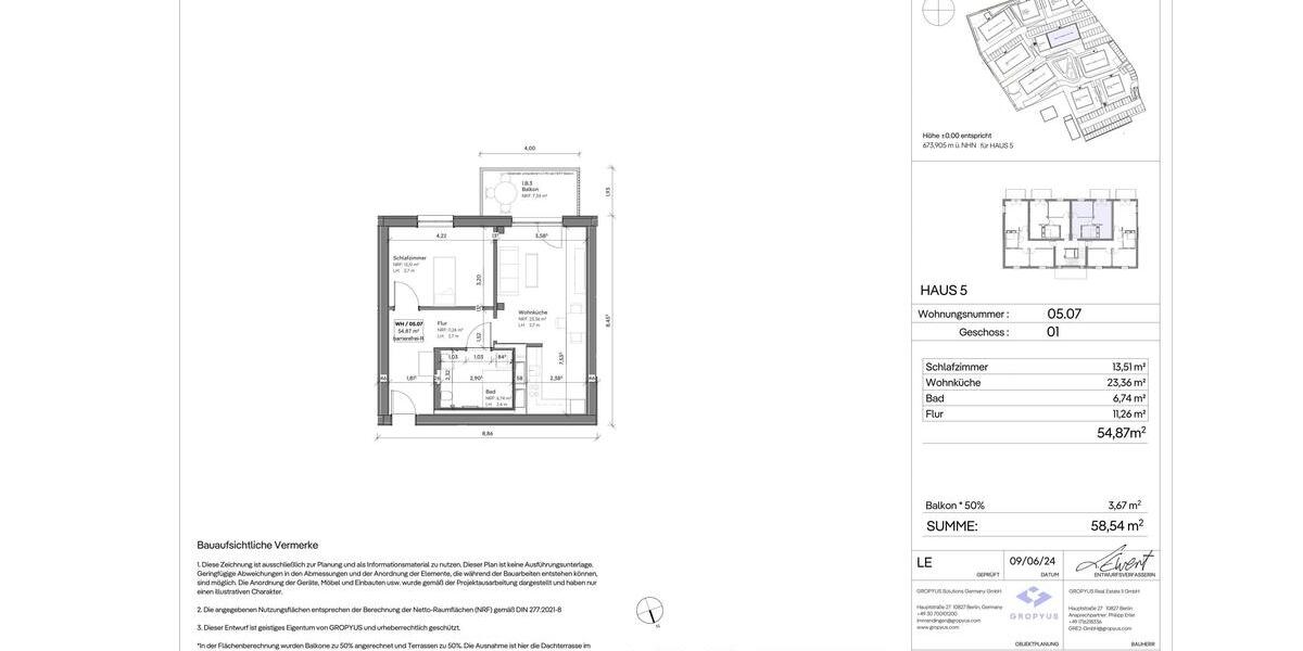 Etagenwohnung Immendingen - 2 Zimmer, 59 m&sup2;, 835&euro; | Angebot:25454853
