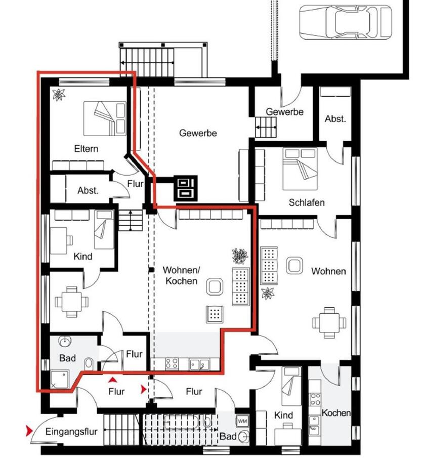 3-Raum-Wohnung: zentral und ruhig