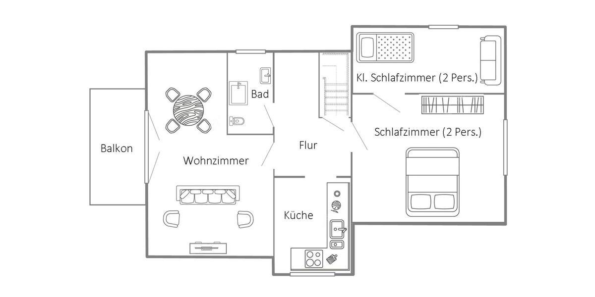 2,5-Zimmer-Wohnung (möbliert) auf Zeit 2.5 zimmer