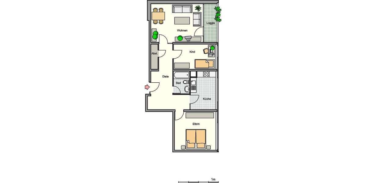 Etagenwohnung Kreuztal - 3 Zimmer, 79 m&sup2;, 359&euro; | Angebot:26750252