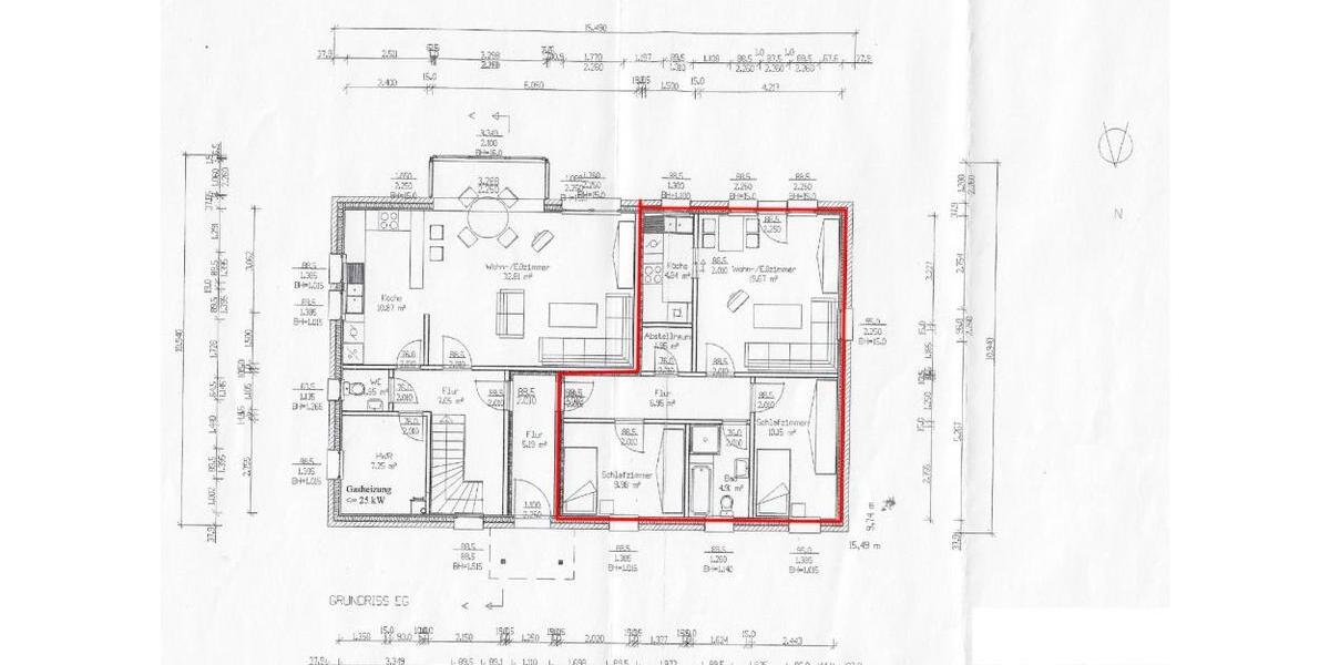 Erdgeschoßwohnung Beverstedt - 3 Zimmer, 58 m&sup2;, 700&euro; | Angebot:24602400