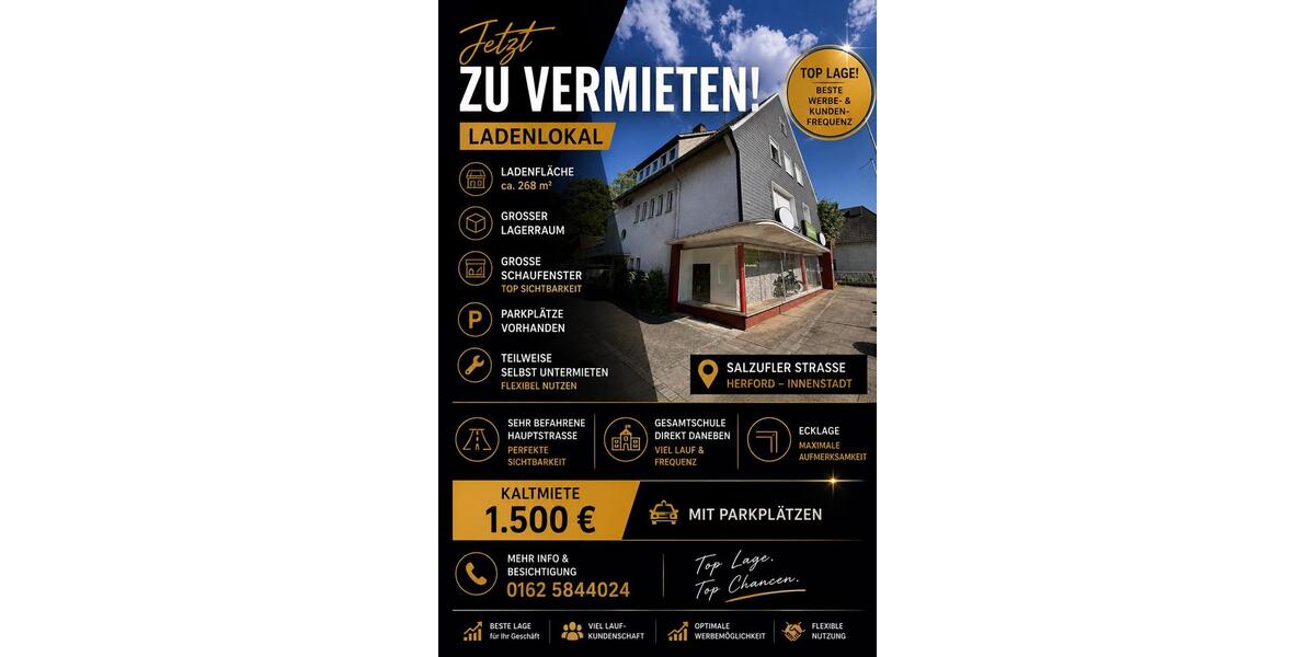 Gewerbeobjekt Bielefeld Schildesche - 1.500&euro; | Angebot:26692953