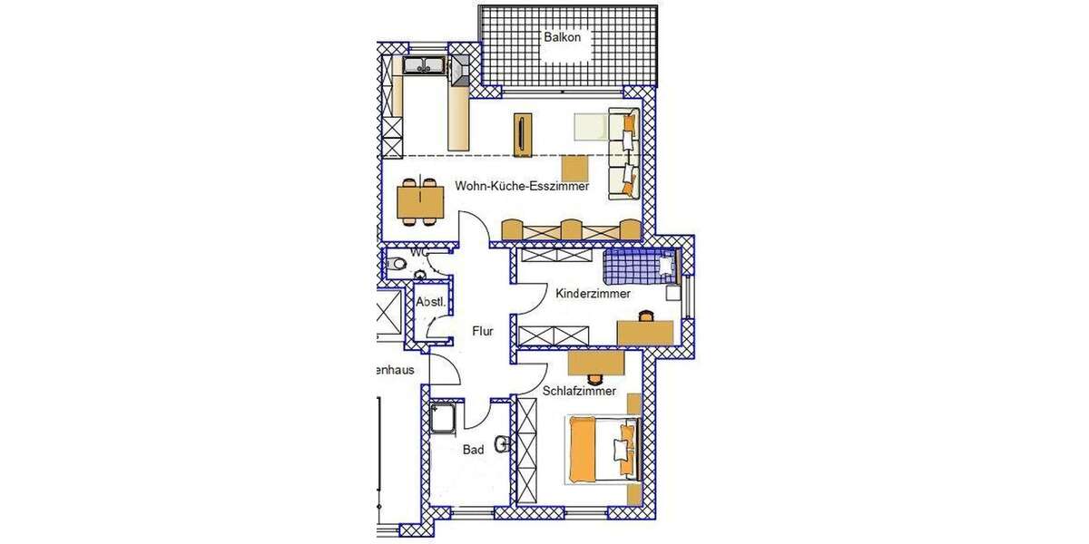 Etagenwohnung Riedenburg Harlanden - 3 Zimmer, 86 m&sup2;, 900&euro; | Angebot:27032756