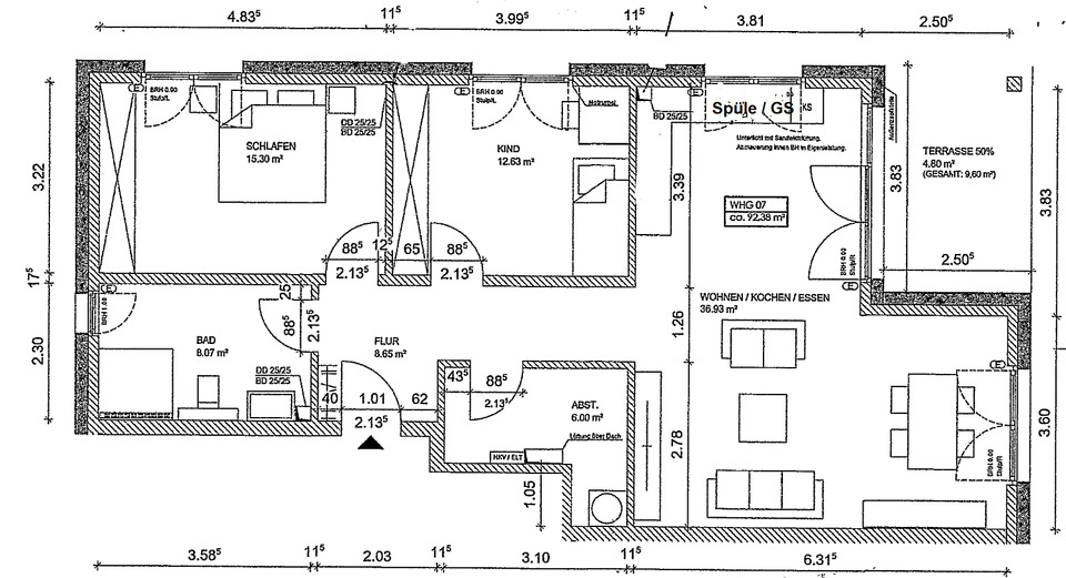 3 Zimmer-Whg, 93 qm, Garage, Garten , BarsinghausenOT GM 3 zimmer