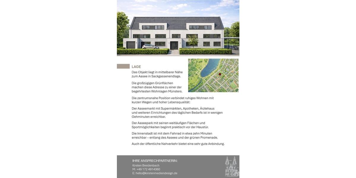 Erdgeschoßwohnung Münster Mitte-Süd - 3 Zimmer, 82 m&sup2;, 2.295&euro; | Angebot:24872640