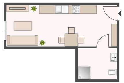 Wohnung Elmenhorst Elmenhorst - 1 Zimmer, 30 m&sup2;, 421&euro; | Angebot:25791825