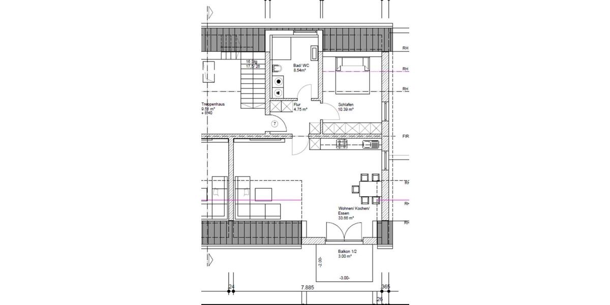 Dachgeschoßwohnung Neuburg an der Donau - 2 Zimmer, 57 m&sup2;, 790&euro; | Angebot:26639990