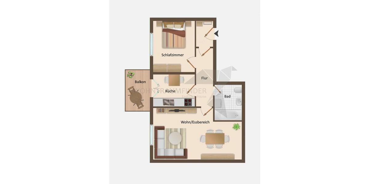 Etagenwohnung Burkhardtsdorf - 2 Zimmer, 54 m&sup2;, 319&euro; | Angebot:26193235