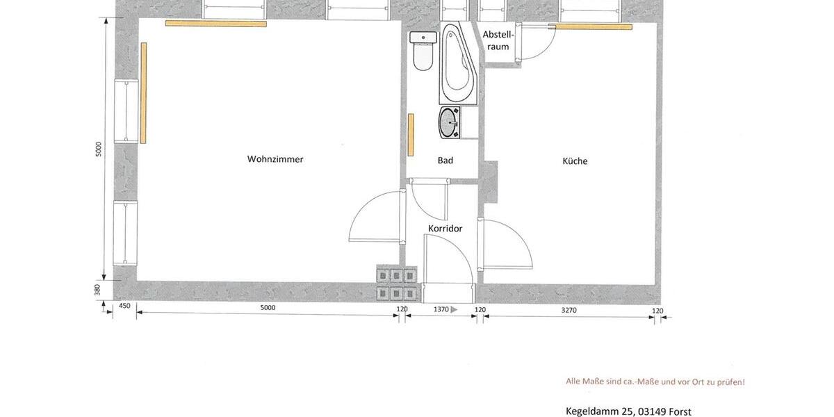 Etagenwohnung Forst (Lausitz) - 1 Zimmer, 48 m&sup2;, 364&euro; | Angebot:21682951