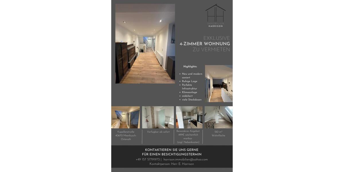 Maisonettenwohnung Meerbusch - 4 Zimmer, 120 m&sup2;, 1.900&euro; | Angebot:26384269