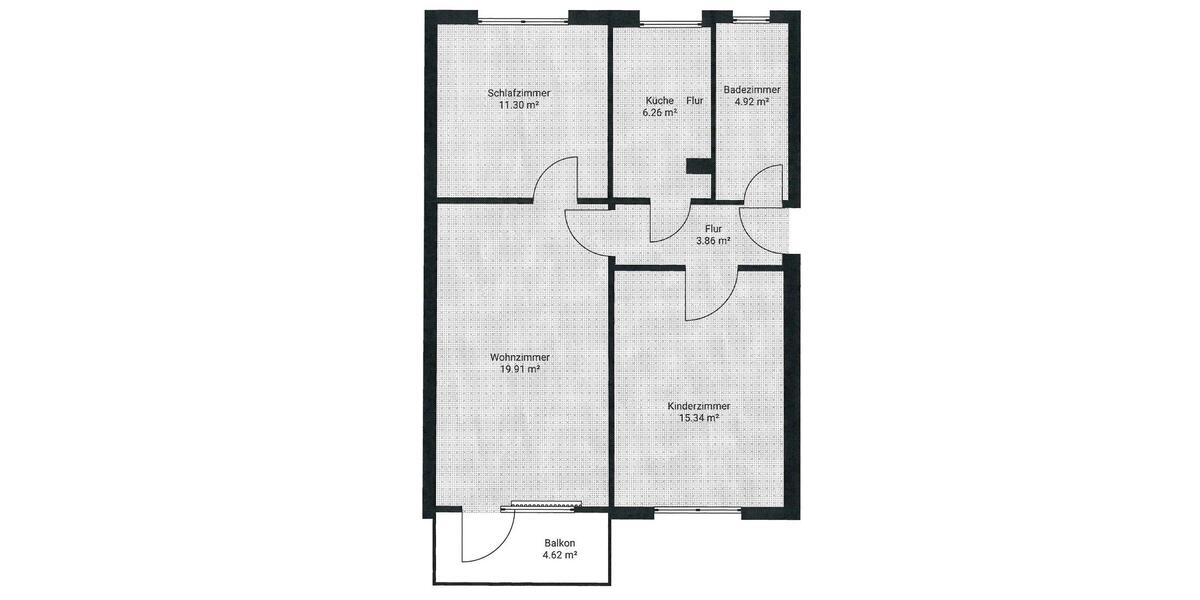 Etagenwohnung Blankenburg (Harz) - 3 Zimmer, 64 m&sup2;, 532&euro; | Angebot:26645803