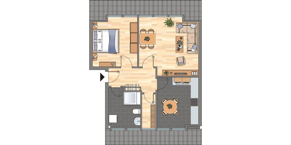 Etagenwohnung Zeven - 2 Zimmer, 56 m&sup2;, 539&euro; | Angebot:23051733