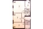 Etagenwohnung Greifswald Groß Schönwalde - 3 Zimmer, 60 m&sup2;, 650&euro; | Angebot:26532082
