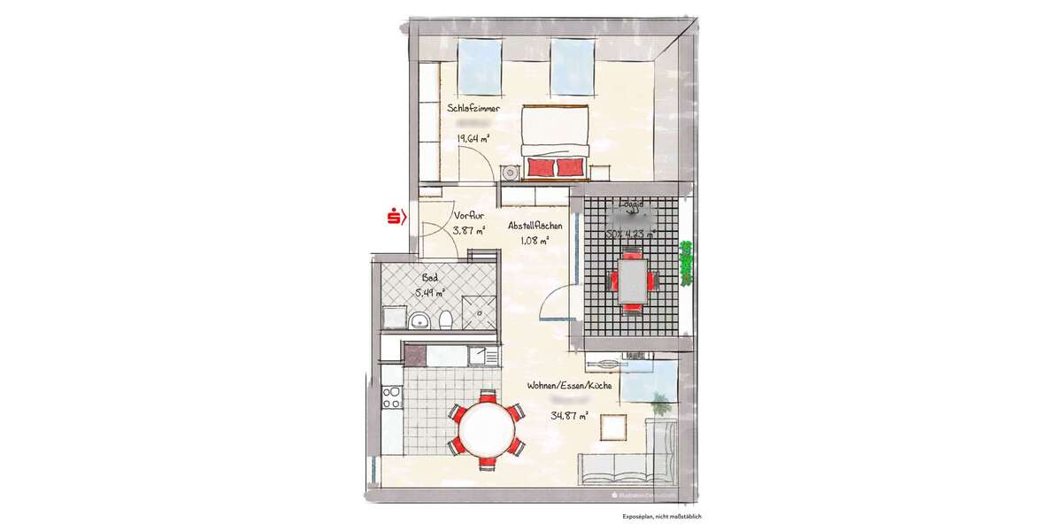Etagenwohnung Berchtesgaden - 2 Zimmer, 68 m&sup2;, 1.230&euro; | Angebot:23640221