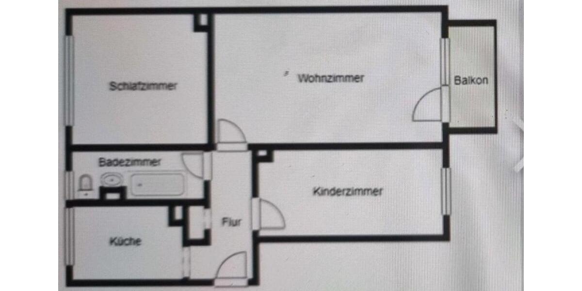 Erdgeschoßwohnung Bad Lausick - 3 Zimmer, 60 m&sup2;, 573&euro; | Angebot:25808032