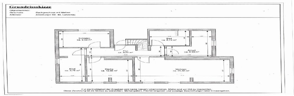 Dachgeschoßwohnung Lunzenau - 4 Zimmer, 81 m&sup2;, 430&euro; | Angebot:24940982