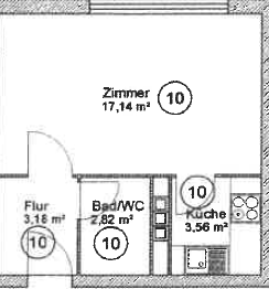 Wohnung Berlin Westend - 1 Zimmer, 27 m&sup2;, 470&euro; | Angebot:27244608