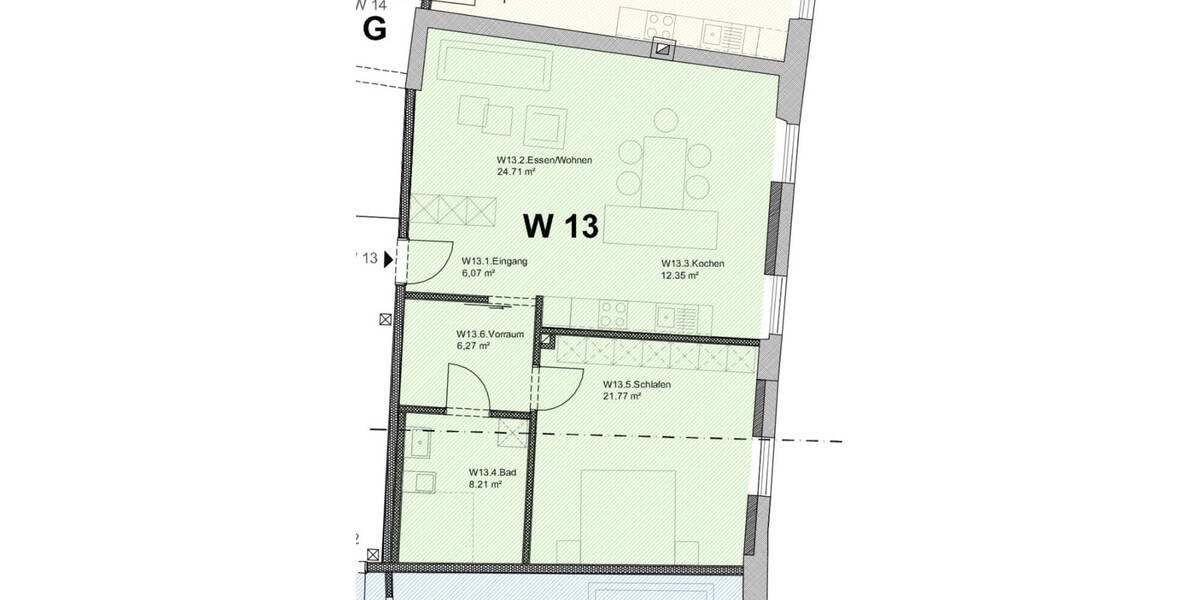 Etagenwohnung Passau Altstadt - 2 Zimmer, 79 m&sup2;, 790&euro; | Angebot:26741420