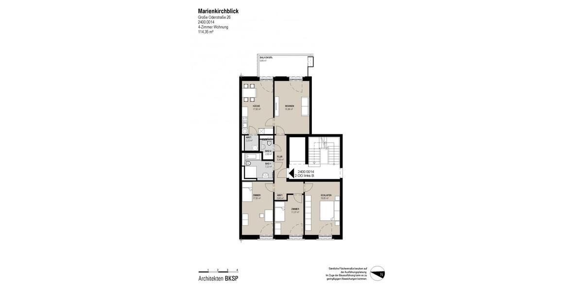 Etagenwohnung Frankfurt (Oder) - 4 Zimmer, 114 m&sup2;, 1.487&euro; | Angebot:25323156