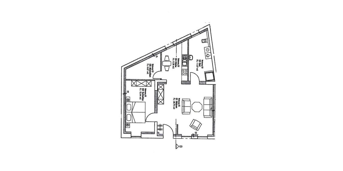Erdgeschoßwohnung Zeven - 2.5 Zimmer, 72 m&sup2;, 710&euro; | Angebot:26705855