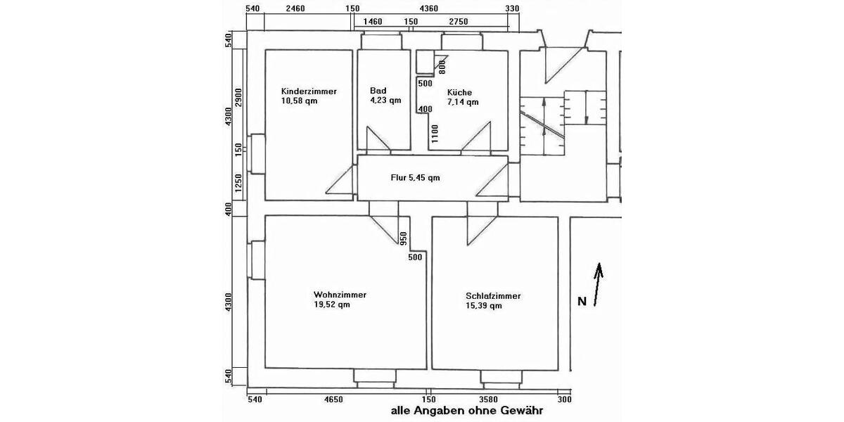 Erdgeschoßwohnung Braunsbedra - 3 Zimmer, 64 m&sup2;, 419&euro; | Angebot:26645805