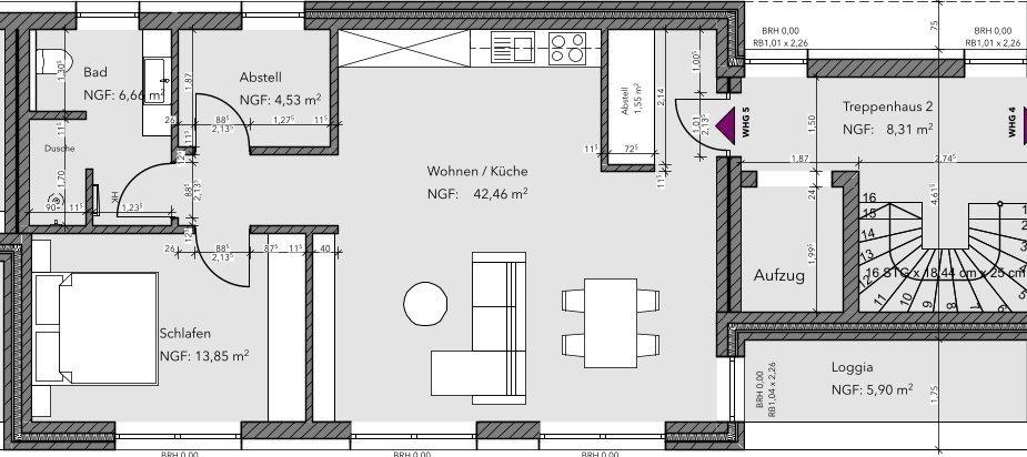 Etagenwohnung Barßel - 2 Zimmer, 70 m&sup2;, 925&euro; | Angebot:26237635