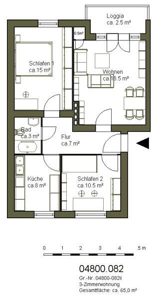 Schöne 3-Zimmer-Wohnung mit Balkon und Tageslichtbad zimmer