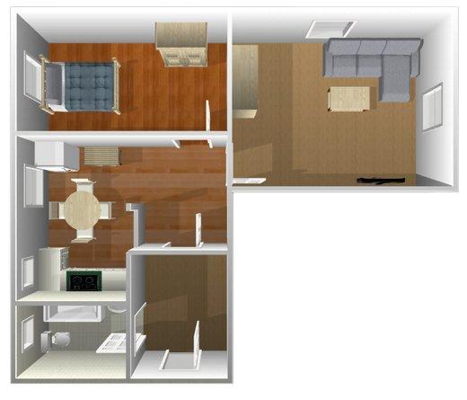 Hochparterre Türkheim - 2 Zimmer, 49 m&sup2;, 550&euro; | Angebot:26614981
