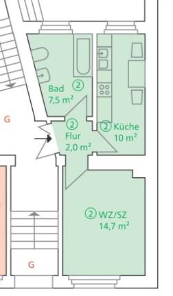 Erdgeschoßwohnung Reichenbach im Vogtland - 1 Zimmer, 37 m&sup2;, 230&euro; | Angebot:25852903
