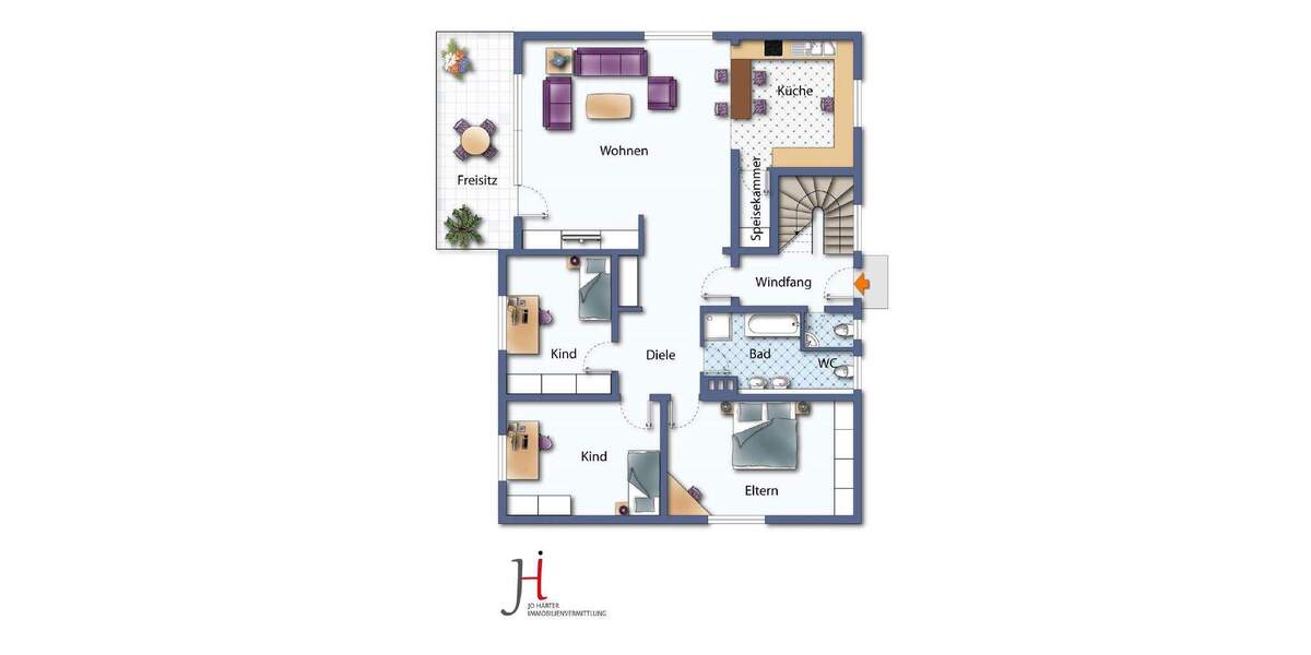 Etagenwohnung Schlüchtern Niederzell - 4 Zimmer, 135 m&sup2;, 1.050&euro; | Angebot:23842100
