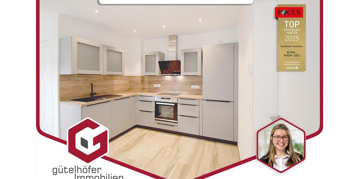 Alternative zur Wohnung! Kleines modernisiertes Zuhause mit Einbauküche u. Dachterrasse in Oberdrees 2 zimmer