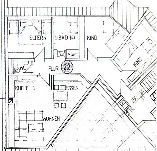 Etagenwohnung Hechingen - 4 Zimmer, 81 m&sup2;, 850&euro; | Angebot:26531401