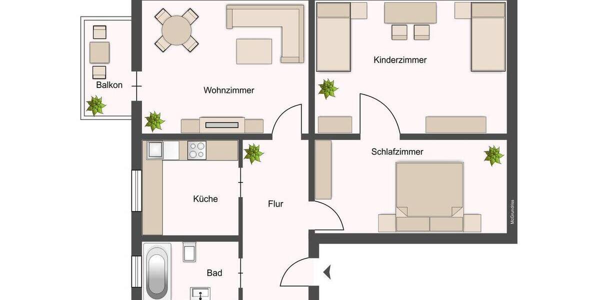 Etagenwohnung Chemnitz Altchemnitz - 3 Zimmer, 47 m&sup2;, 282&euro; | Angebot:26319686