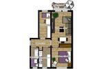 Etagenwohnung Borna - 3 Zimmer, 58 m&sup2;, 420&euro; | Angebot:26553318
