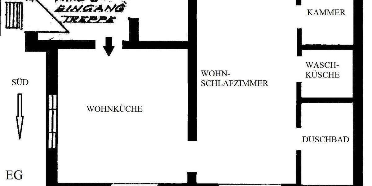 Etagenwohnung Weinheim Oberflockenbach - 1 Zimmer, 46 m&sup2;, 420&euro; | Angebot:24846802