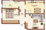 Etagenwohnung Elsteraue - 2 Zimmer, 48 m&sup2;, 300&euro; | Angebot:26490793