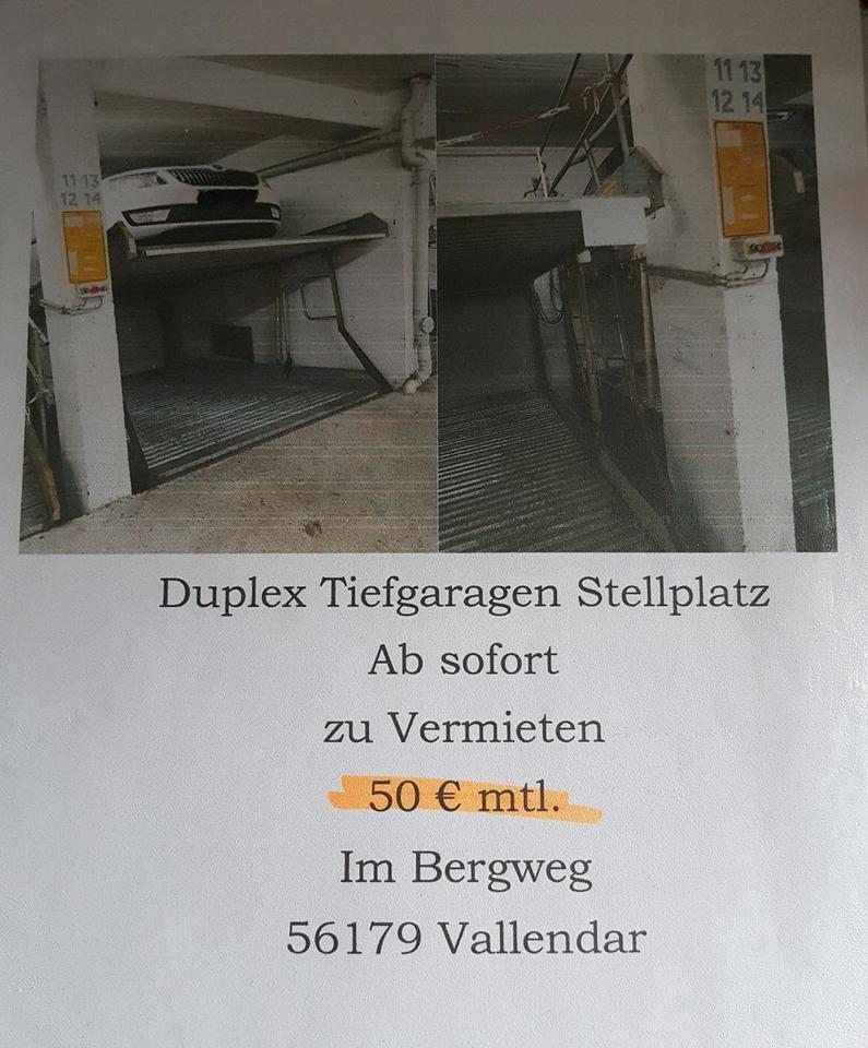 Duplex Tiefgarage in Vallendar