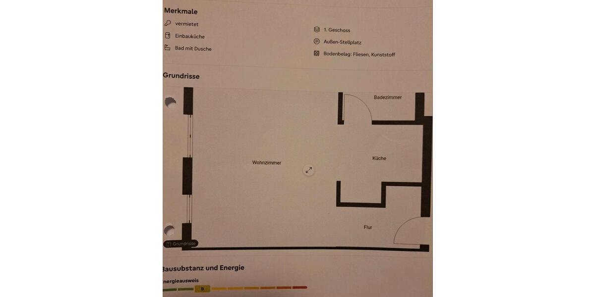 Etagenwohnung Trier Feyen-Weismark - 1 Zimmer, 30 m&sup2;, 580&euro; | Angebot:25252276