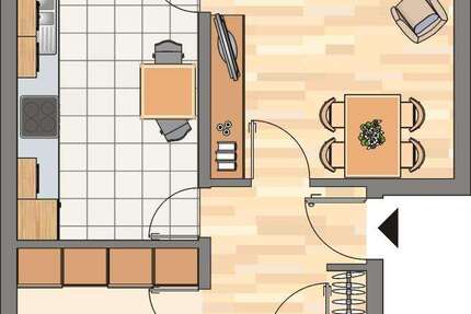 Wohnung Dortmund Schüren - 2 Zimmer, 62 m&sup2;, 568&euro; | Angebot:27286318