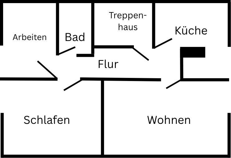Dachgeschoßwohnung Köln Porz - 3 Zimmer, 62 m&sup2;, 1.100&euro; | Angebot:26620068